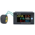 thumbnail image 2 of Medidor de panel de energía, monitor de potencia Medidor de potencia doméstico monofásico Monitor de potencia digital Rendimiento finamente ajustado, 2 of 8