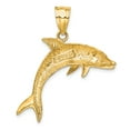 thumbnail image 3 of 14k Yellow Gold Dolphin Pendant, 3 of 5