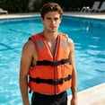 thumbnail image 5 of Cadancy Adult Life Jacket Boating Safety Vest Adjustable Straps Reflective Strips High Buoyancy PFD Water Sports Swimming Fishing Kayak Emergency Gear Universal Fit, 5 of 7