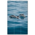 thumbnail image 1 of Picture-Tiles.com: Dolphin Ceramic Tile Wall Mural WAL500501-35M. 18"W x 30"H using (15) 6" x 6" Ceramic Tiles-Satin Finish, 1 of 3