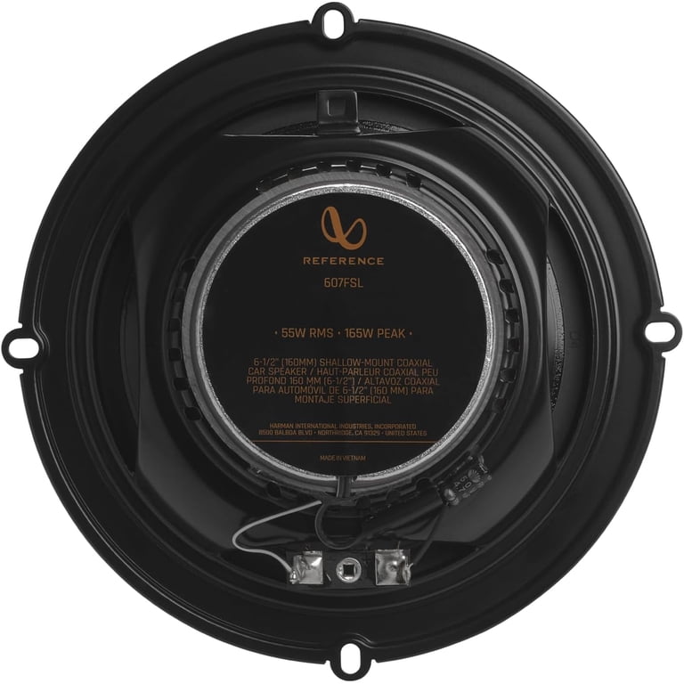 Infinity, Shallow Mount 6.5 Inch 2 Way Coaxial Car Speakers, Pair