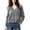 Dark Gray, variant on Women's Fluffy Fuzzy V Neck Cardigan - Cropped Loose Fit Long Sleeve Button Front Knit Sweater with Rib Cuff