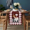 thumbnail image 2 of Fat Chef Table Runner - 48 Inch Long, Kitchen Dining Table Runner Dresser Scarves, Red Gourmet Kitchen Red Black Buffalo Plaid Farmhouse Decor for Coffee Tables Wedding Party Banquet, 2 of 8