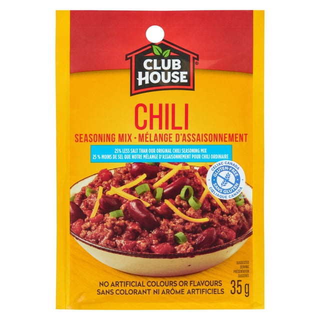 Club House, Dry Sauce/Seasoning/Marinade Mix, Chili, Less Salt