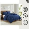 thumbnail image 4 of Sharper Image 3-Piece Navy Down Alternative Comforter Set, Full, 4 of 5