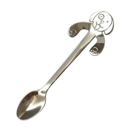 

AOKID Coffee Spoon Cute Dog Style Teaspoon Hanging Design Stainless Steel Coffee Tea Soup Sugar Spoon for Restaurant