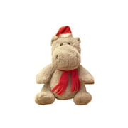 wed 14" Hippo Santa Scarf Curious George Doll Toy kohls Plush Soft Holiday Christmas