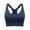 Navy, variant on High Plus Size Sports Bra For Women Front Adjustable Straps Wirefree Support Workout Yoga Running Athletic Top Plus Size Bras Purple