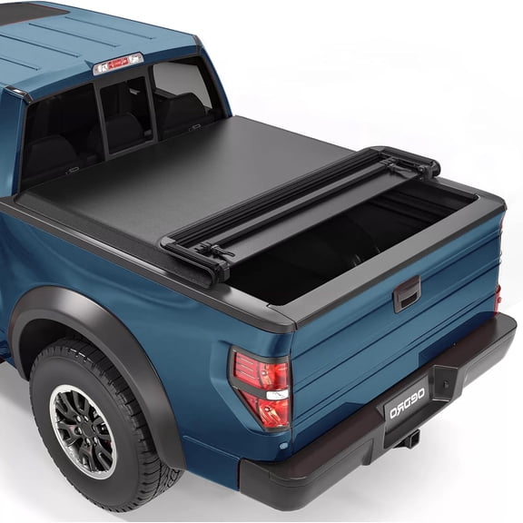 MRY Soft Quad-Fold Tonneau Cover for 2015-2024 Ford F-150 6.5ft/79" Styleside/Fleetside Bed