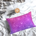 thumbnail image 5 of Honeii Pink Purple Glitter Print Pillow Cases,Plush Throw Pillow Covers,Decorative Pillowcase for Sofa, Couch, Living Room-16"x24", 5 of 6