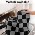 thumbnail image 5 of Gray and Black Checkered Pattern Bathroom Rugs Mat,Non Slip Microfiber Bathroom Rug,Rubber Backing,Soft Bathroom Mats for Bathroom Floor,Tub and Shower,17x27in(43x68cm), 5 of 5