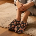 thumbnail image 5 of Psesaysky Mexican Pumpkin Skull Print Indoor House Slipper for Woman Closed Toe Slide Lightweight Material Bedroom Shoes for Winter, Size 10.5-11.5, 5 of 7