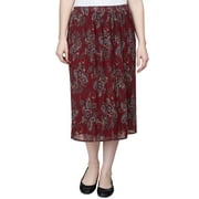 Alfred Dunner Womens Casual Long Paisley Skirt