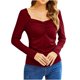 thumbnail image 5 of Ichuanyi liquidación moda para mujer cuello sólido cuello pliegue pliegue de manga larga blusa delgada ICHUANYI WER202308210162, 5 of 5