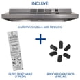 thumbnail image 1 of COMBO CAMPANA SANAIRE CN 80CM GRIS Filtro atrapagrasa extra, 1 of 4