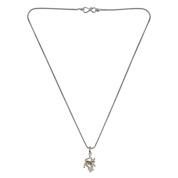 Efulgenz Silver Tone Cubic Zirconia Zodiac Taurus Sign Pendant Chain Constellation Necklace Jewelry Birthday Gift