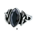 thumbnail image 4 of Men Crystal Ring Party Ceremony Wedding Boys Vintage Style Simple Design Portable Steel Rings Hand Jewellery Birthday Gift Black Size 9, 4 of 6