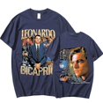 thumbnail image 3 of Morwood 90's Leonardo Leo Dicaprio Rap camiseta de doble cara Leonardo Dicaprio joven estrella Titanic camiseta música camisetas, 3 of 4