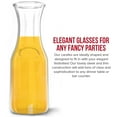 thumbnail image 3 of Kitchen Lux Carafe Glass Pitchers for Drinks Wine Decanter 1 Liter Set of 4, 3 of 7