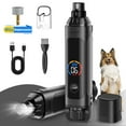thumbnail image 1 of LAKWAR Dog Nail Grinder,6-Speed Pet Nail Grinder W/Light Quiet Rechargeable Electric Dog Nail Clippers Painless Paws Grooming & Smoothing Tool for Large Medium Small Dogs(Gray), 1 of 8
