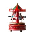 thumbnail image 1 of Guardoinrt Educational Automatic Merry-Go-Round Music Boxes For Engaging Learning Fun Christmas Carousel Toy H-B-6 Red 6.2 inch, 1 of 1