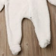 thumbnail image 4 of Kiapeise Newborn Baby Girl Boy Fuzzy Clothes Hooded Romper Bodysuit Jumpsuit Outfit 0-24M, 4 of 6
