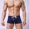 thumbnail image 2 of JIAHONG Mens Breathable Swim Trunks Pants Swimwear Shorts Slim Wear Swimsuit Briefs, Blue, 2 of 4
