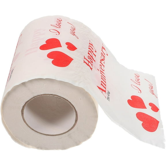 YOSADIER Soft Printed Toilet Paper Roll with Valentine Design for Bathroom and Parties