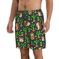 thumbnail image 2 of Balery Cute Hedgehogs Cactus Blue Traje de Baño Estilo Hawaiano para Hombre, Shorts de Secado Rápido con Bolsillos-X-Large, 2 of 6