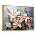 thumbnail image 2 of Designart "Countryside Charm With Blue And White Lilies I" Flowers Floater Framed Canvas Prints, 2 of 5