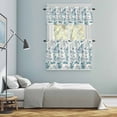 thumbnail image 5 of Green Garden Vintage Kitchen Curtains Sets for Windows 24 Inch Length, Modern Art Building Boat Tree Rod Pocket Window Treatments Tier Curtains and Valances Set for Bedroom/Bathroom, 5 of 8