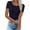 Navy, variant on Navy S WIZUTIZ T Shirts for Women up to 65% Off Retro Breathable Pure Colour Fashion Tshirt Crew Neck Cozy Style Ladies T-shirt Linen Short Sleeve Shirts Sports Fluffy Blouse Plus Size Solid Tee Tops