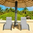 thumbnail image 3 of Pirecart Outdoor Patio Chaise Lounge Chair Adjustable Pool Lounge Chairs with Side Table Outside Tanning Chairs with Arm for All Weather., 3 of 8