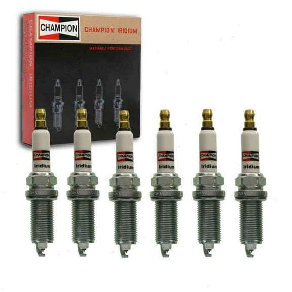 6 pc Champion Iridium Spark Plugs compatible with Lexus RX350 3.5L V6 2016-2020