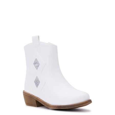 Nicole Miller Girls Glitter Accent Cowboy Booties, Sizes 11-3