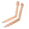 thumbnail image 1 of Minkissy Wood Hand Model Solid Wood Mannequin Arm with Flexible Joints for Decoration and Display, 1 of 6