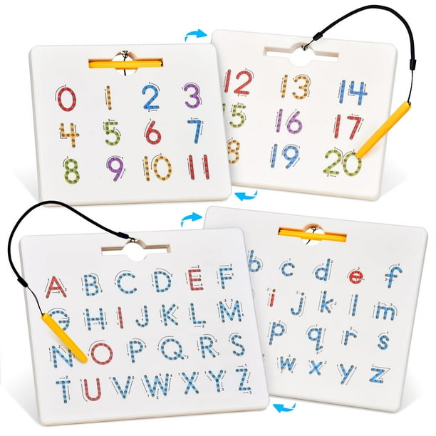 Set de pizarra magnética con letras y números GAMENOTE para niños pequeños