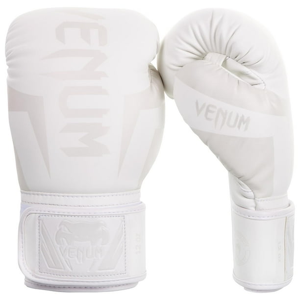 Venum Elite Hook and Loop Training Boxing Gloves 10 oz. White/White