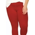 thumbnail image 6 of Moa Collection Women's Plus Size Solid High Waist Full Length Female Leggings(Pack of 2), 6 of 7