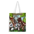 thumbnail image 1 of Animal Friends Bolso de tela con estampado de lienzo para mujer, bolsa de compras reutilizable y estética, con cremallera interior, regalo para mujer, 35 × 40 cm., 1 of 6