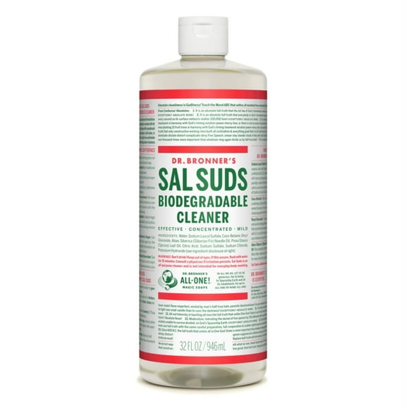 Dr. Bronner's Fair Trade and Organic Sal Suds Liquid Cleaner, 32 Fluid Ounce