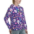 thumbnail image 6 of Daiia Skull mushroom rainbow Pattern Women's Fashion Hoodies & Sweatshirts with Kangaroo Pocket Hooded Sweatshirt with Eye-catching Drawstrings-X-Large, 6 of 7