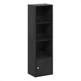 thumbnail image 2 of Furinno Luder 4-Tier Shelf Bookcase with 1 Door Storage Cabinet, Blackwood, 2 of 8