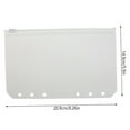 thumbnail image 3 of Fyeme 15Pcs Translucent Plastic 6 Holes Loose Leaf Bags Paper Translucent Cash Envelope System Zipper Bags for Notebook Refills Filler Organizers, Plastic A5 A6 Holes Bags, 3 of 11