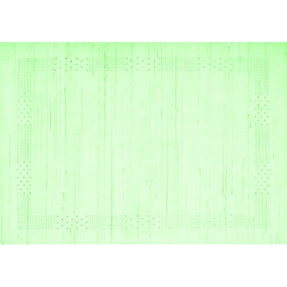 Ahgly Company Indoor Rectangle Solid Green Modern Area Rugs, 3' x 5'