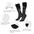 thumbnail image 6 of Lsque Geometric Lines Dog Art Printed Crew Socks Men's Women's LightWeight Thin Casual Calf Socks ,Knee High Socks,Cotton Socks, 6 of 9