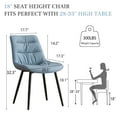 thumbnail image 3 of YOUNIKE Dining Chairs, Set of 2, Faux Leather Dining Chairs, Mid-Century Modern Upholstered Seat, No Armrests, No Wheels, Suitable for Family Living Rooms, Cafeterias, Blue, 3 of 7