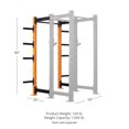thumbnail image 6 of Titan Fitness X-3 Series 80" Orange Bolt-Down Power Rack Extension Kit, 24" Depth, 1000 LB Capacity, 1.25" Pull Up Bar, Weight Plate Holders, Weightlifting and Strength Training, 6 of 6