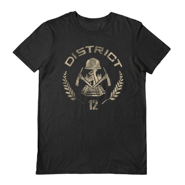 Hunger Games - Camiseta District 12 para Adultos Unisex (Negro)