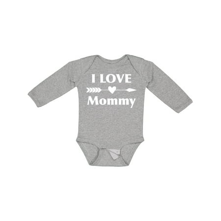 

Inktastic I Love Mommy Gift Baby Boy or Baby Girl Long Sleeve Bodysuit